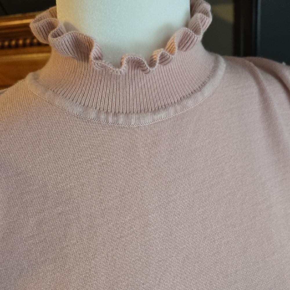 Pink Ruffled Long Sleeve Sweater - Picture 6 of 7